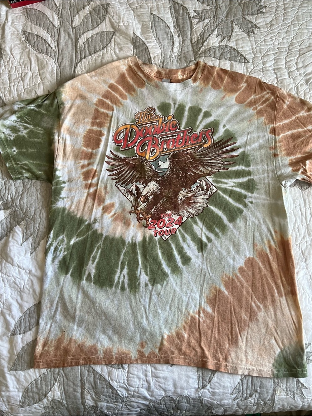 The Doobie Brothers - Multicolor Tie Dye Shirt - 2024 Tour - 2 Sided - XL
